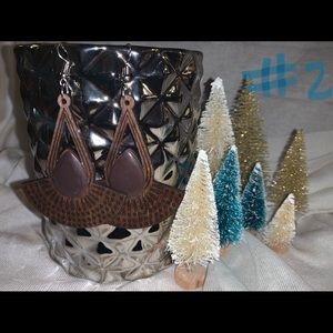 Laser cut wood earrings